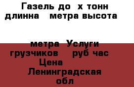 Газель до 2х тонн длинна 4 метра высота 1,5 метра. Услуги грузчиков300 руб час  › Цена ­ 400 - Ленинградская обл., Тосненский р-н, Тосно  Авто » Услуги   . Ленинградская обл.